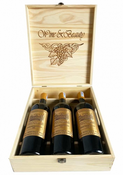 Quà tặng cao cấp 3 chai rượu vang Pháp Nicolas