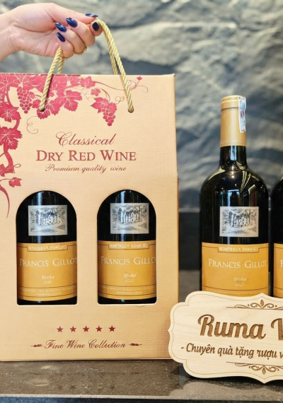 Quà tặng rượu vang giá rẻ Francis Gillot
