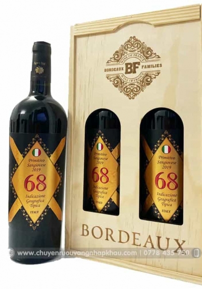 Quà tặng cao cấp 2 chai vang Ý 68