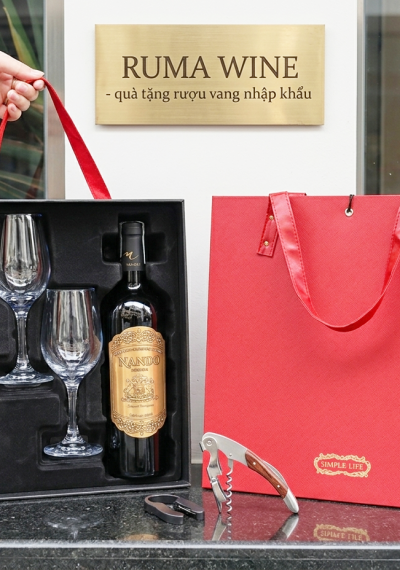 Bộ quà tặng rượu vang tết Nando