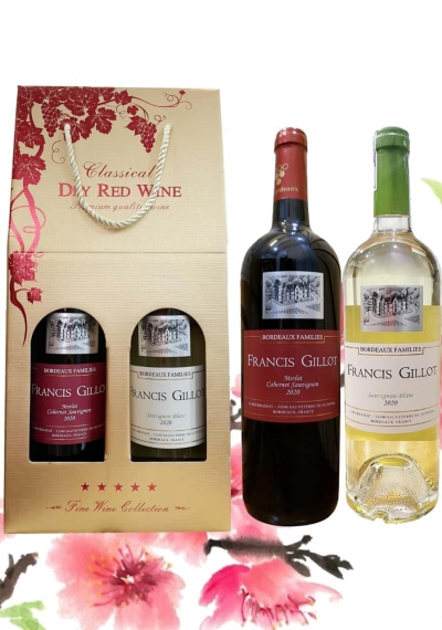 Quà tặng rượu vang giá rẻ Francis Gillot