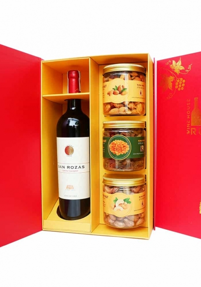 Hộp quà tặng tết rượu vang Chile San Rozas