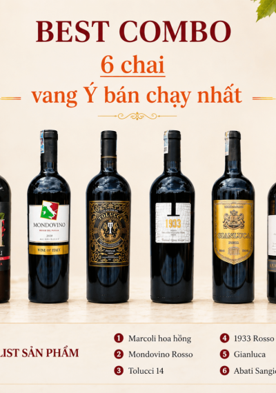 Combo 6 chai vang Ý bán chạy nhất