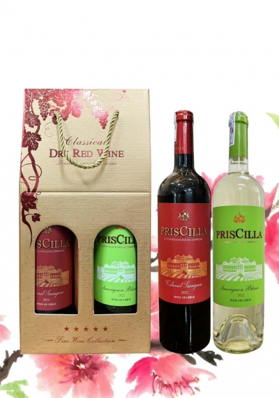 Quà tặng rượu vang giá rẻ Priscilla