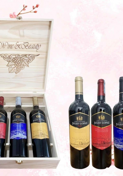 Quà tặng cao cấp 3 chai vang Chile Julio Lopez