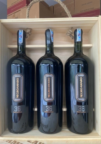 Quà tặng cao cấp 3 chai vang Ý 36 Negroamaro