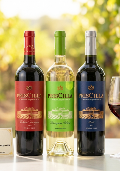 Rượu vang Chile PrisCilla