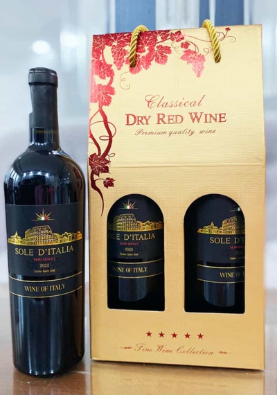 Quà tặng doanh nghiệp giá rẻ vang Sole D'Italia