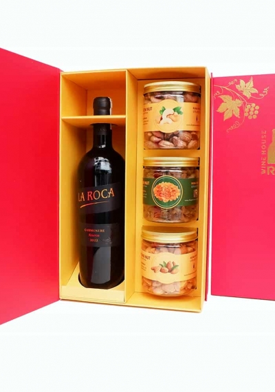 Hộp quà tặng tết rượu vang Chile La Roca Reserva