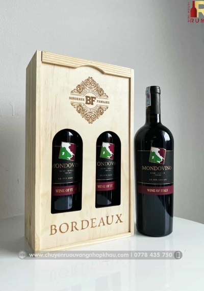 Quà tặng cao cấp 2 chai vang Ý Mondovino Semi