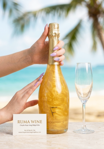 Rượu vang nổ Sparkling Fogoso Oro vàng 750ml
