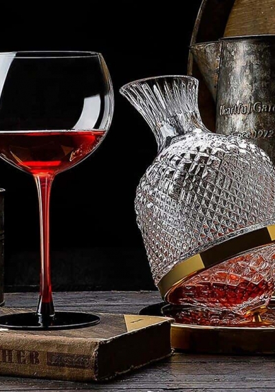 Decanter xoay 360 độ - bình đựng rót rượu vang cao cấp