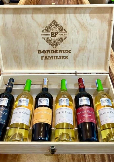 Quà tặng cao cấp 6 chai rượu vang Pháp Francis Gillot