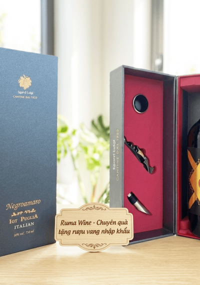 Quà tặng sang trọng HPK 1 chai vang Ý 68