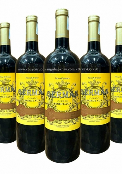 Rượu vang Pháp German UG Bordeaux Syrah (nhãn vàng)