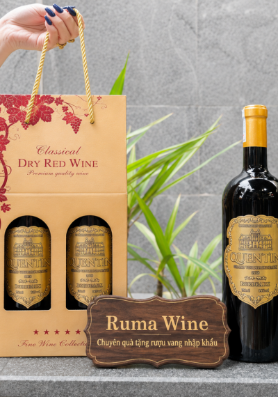 Quà tặng doanh nghiệp giá rẻ vang Pháp Quentin