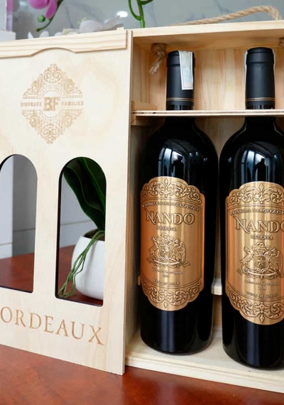 Quà tặng cao cấp 2 chai vang Chile Nando Reserva