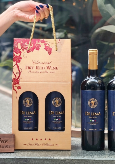 Quà tặng doanh nghiệp giá rẻ vang De Lima