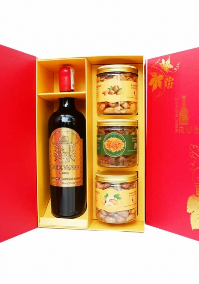 Hộp quà tặng tết rượu vang Ý Stefano