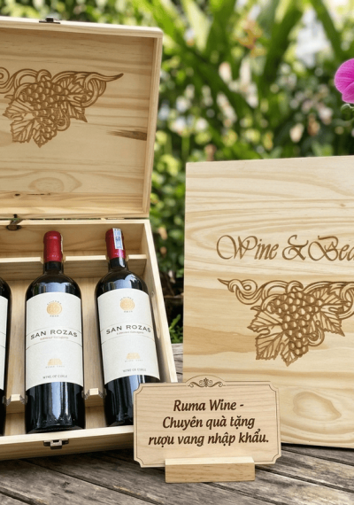Quà tặng cao cấp 3 chai vang Chile San Rozas