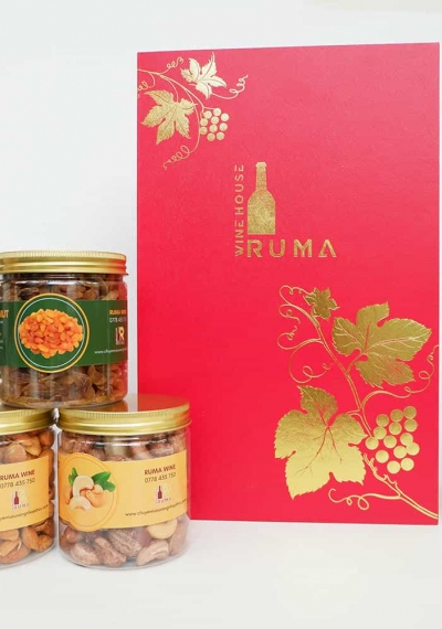 Hộp quà tặng tết rượu vang Pháp France Maison trắng