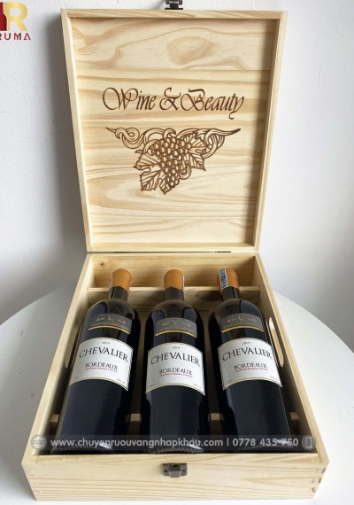 Quà tặng cao cấp 3 chai vang Pháp Chevalier