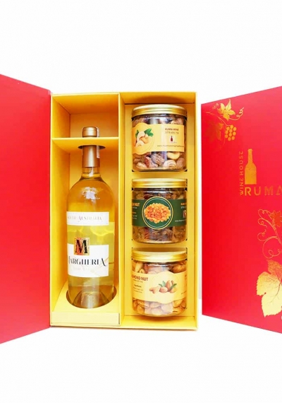 Hộp quà tặng tết rượu vang Úc Margheria trắng