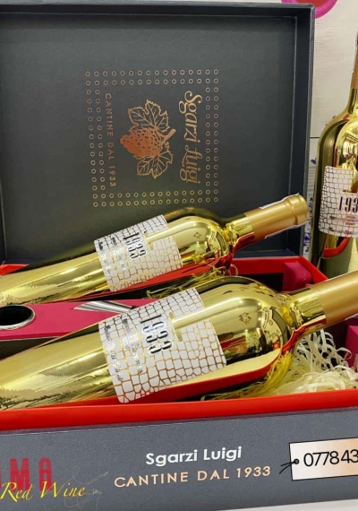 Quà tặng hộp 2 chai rượu vang Ý 1933 Topaz kèm phụ kiện 