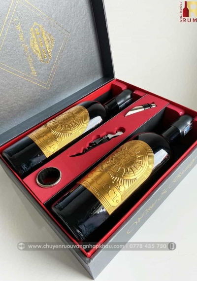 Quà tặng sang trọng 2 chai vang Ý Tolucci 17