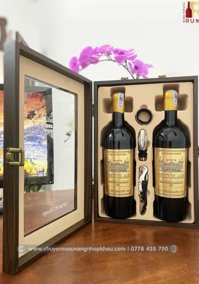 Quà tặng doanh nghiệp cao cấp vang Nicolas
