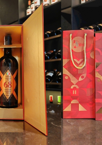 Set quà tặng hộp sắc màu 1 chai vang