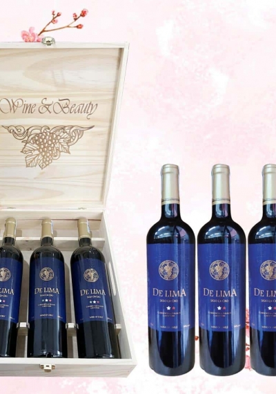 Quà tặng cao cấp 3 chai vang Chile De Lima