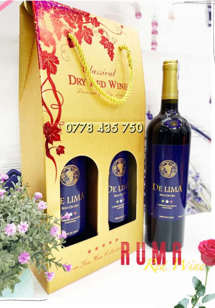 Quà tặng doanh nghiệp giá rẻ rượu vang De Lima