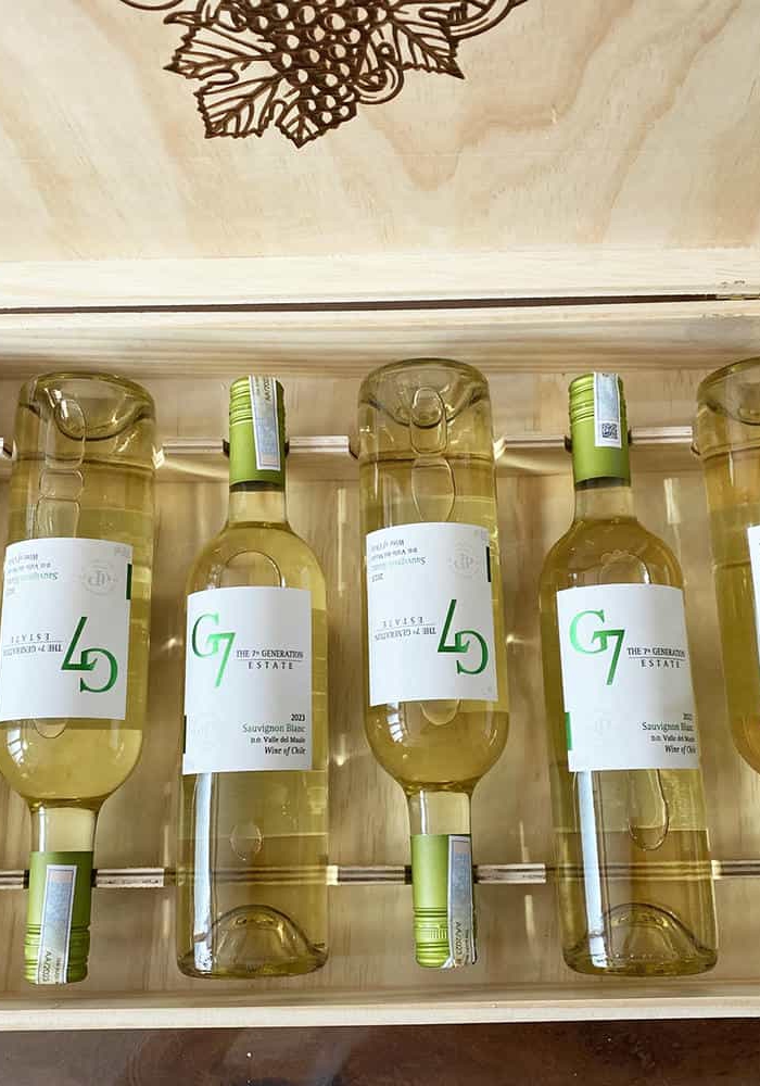 Quà tặng hộp gỗ 6 chai rượu vang Chile G7 Sauvignon Blanc