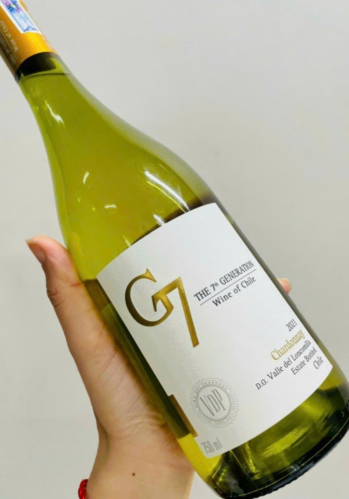 Quà tặng hộp gỗ 6 chai rượu vang Chile G7 Chardonnay