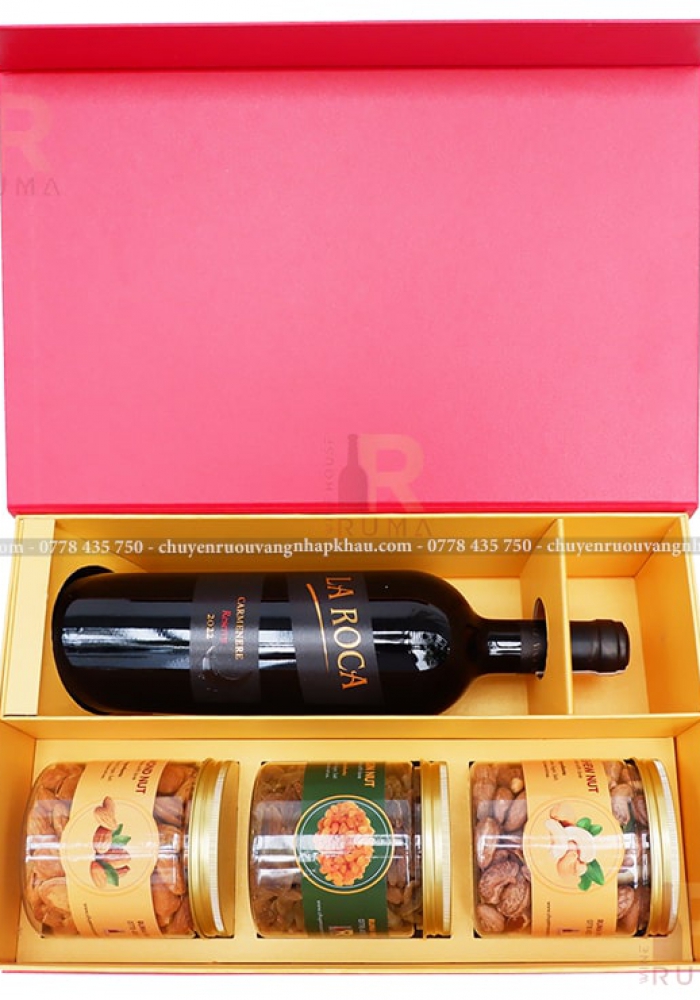 Hộp quà tặng tết rượu vang Chile La Roca Reserva