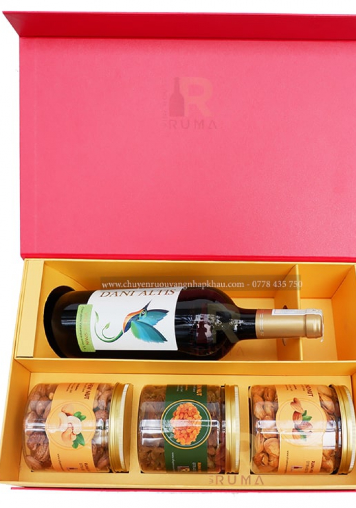 Hộp quà tặng tết rượu vang Tây Ban Nha Dani Altis