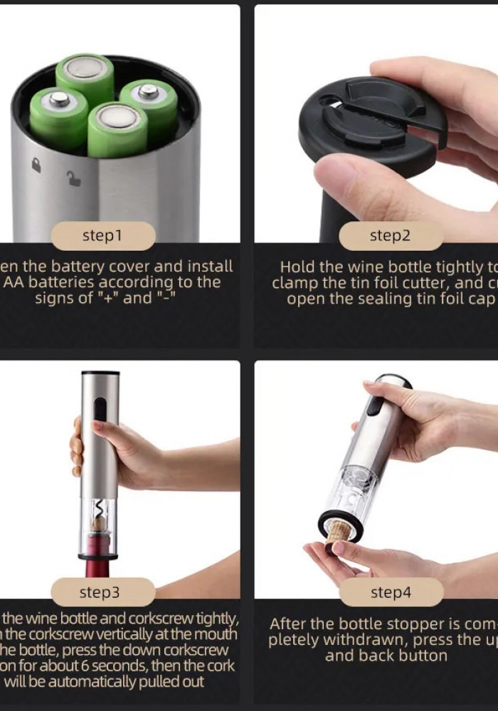 Dụng cụ khui rượu vang bằng pin điện trong tự động