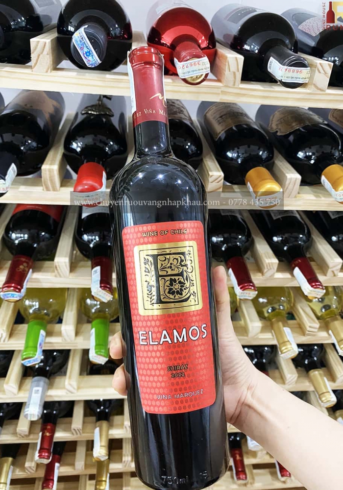 Rượu vang Chile Elamos Shiraz (nhãn đỏ)