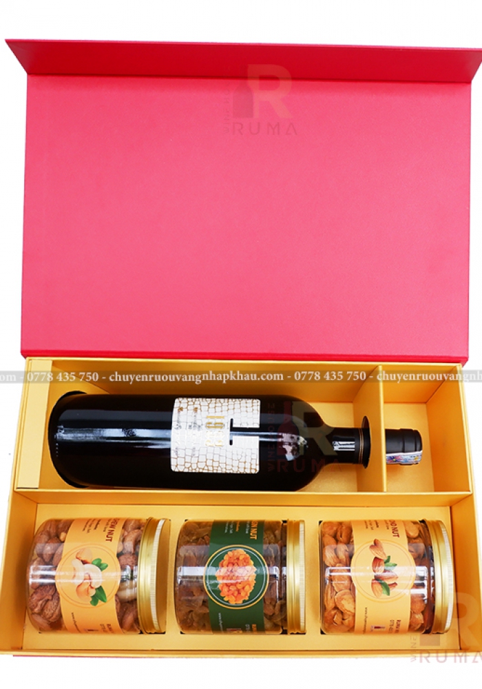 Hộp quà tặng tết rượu vang Ý 1933 Rosso