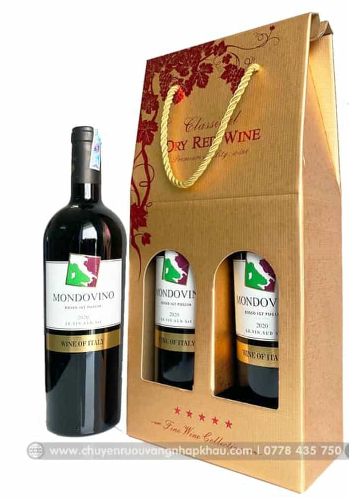 Quà tặng rượu vang giá rẻ Mondovino Rosso