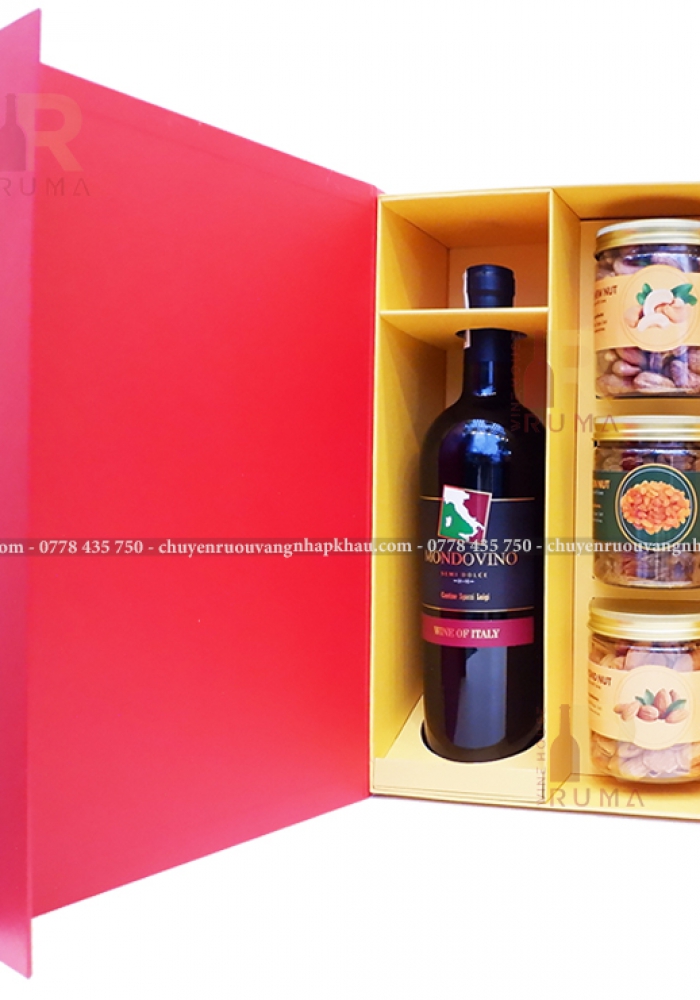 Hộp quà tặng tết rượu vang Ý Mondovino Semi