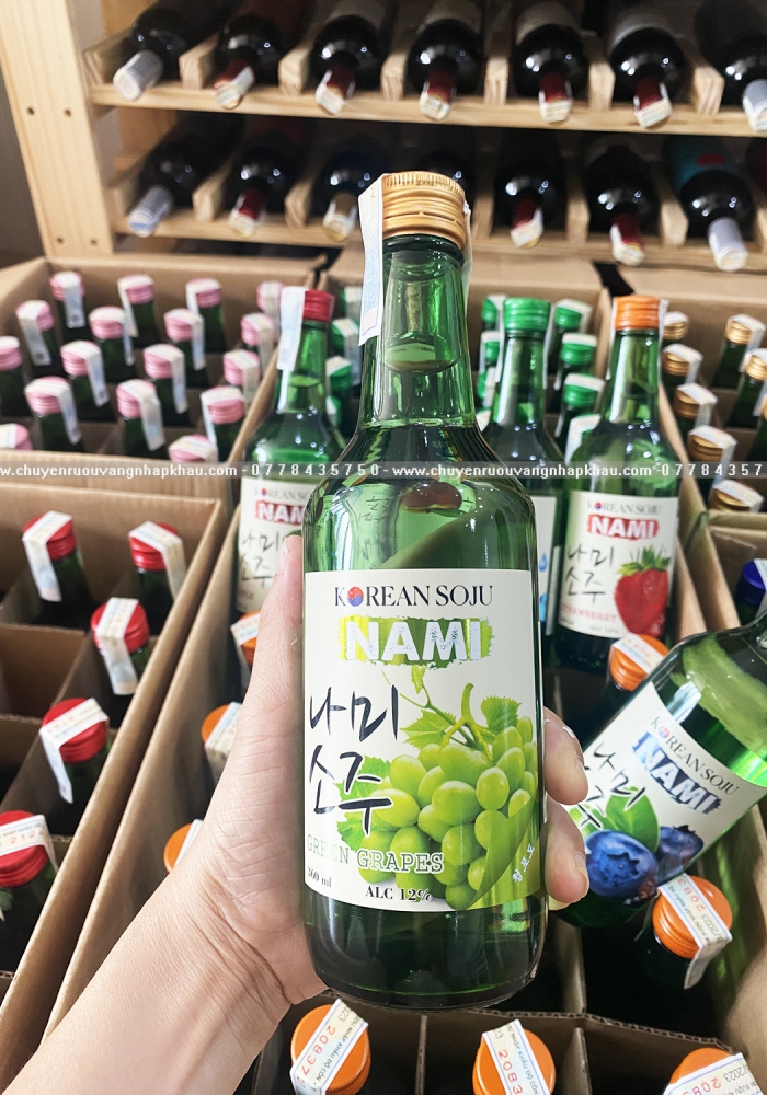 Rượu Soju Hàn Quốc Nami hương vị nho 360ml