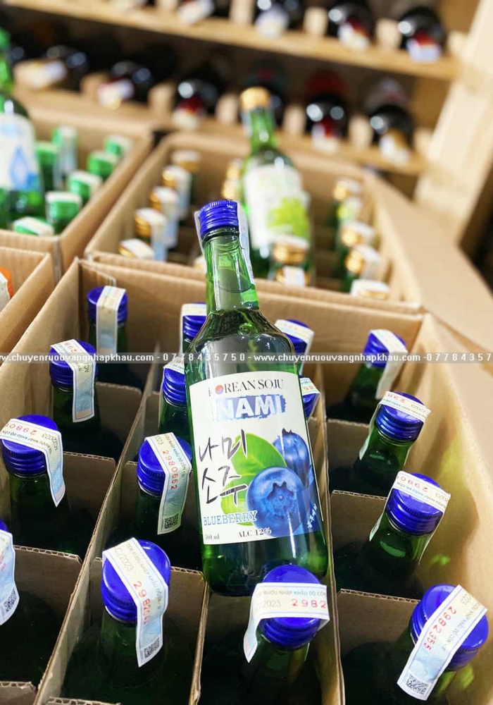 Rượu Soju Hàn Quốc Nami hương vị việt quất 360ml