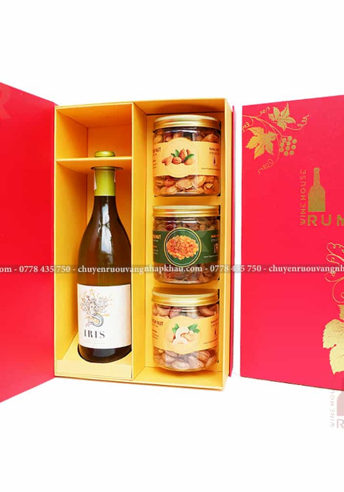 Hộp quà tặng tết rượu vang Chile Iris Chardonnay