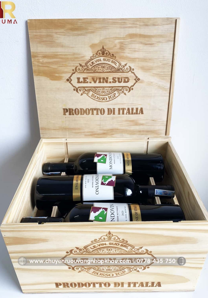 Quà tặng cao cấp 6 chai vang Ý Mondovino Rosso