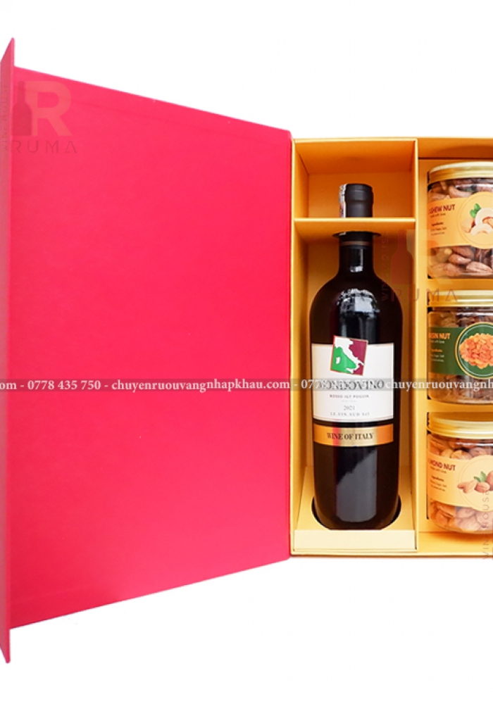 Hộp quà tặng tết rượu vang Ý Mondovino Rosso
