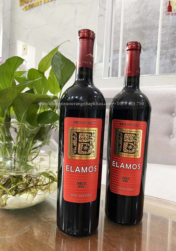 Rượu vang Chile Elamos Shiraz (nhãn đỏ)