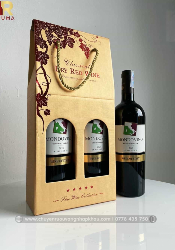 Quà tặng rượu vang giá rẻ Mondovino Rosso