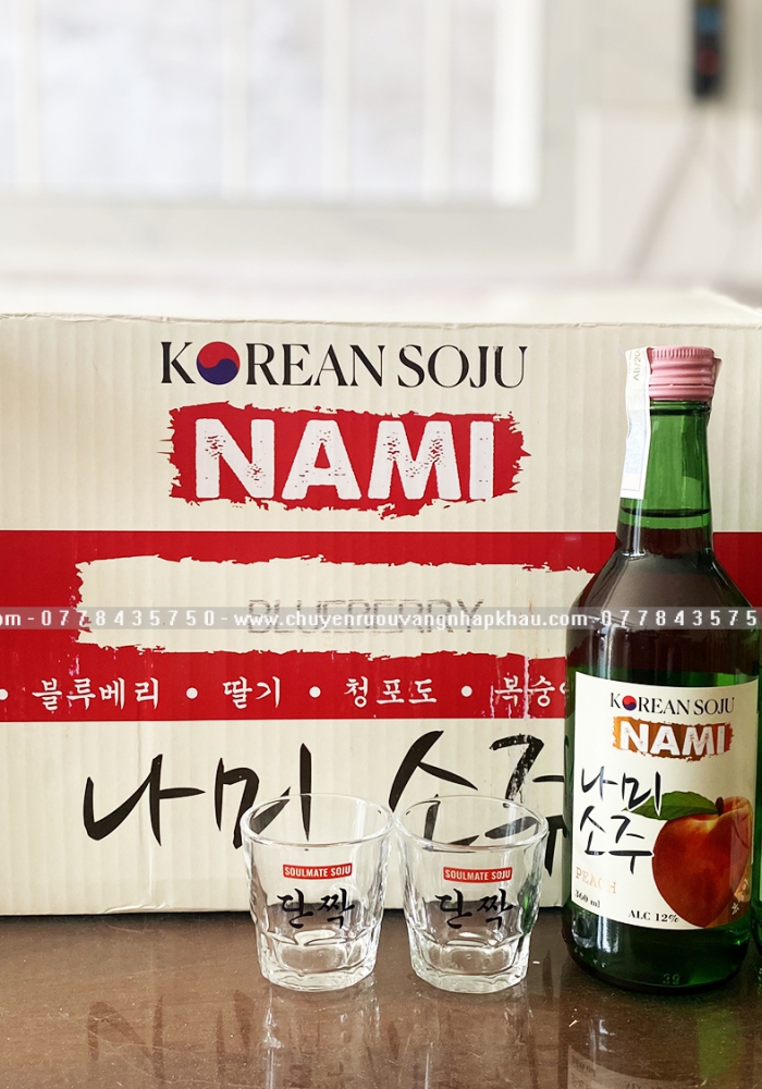 Rượu Soju Hàn Quốc Nami hương vị đào 360ml